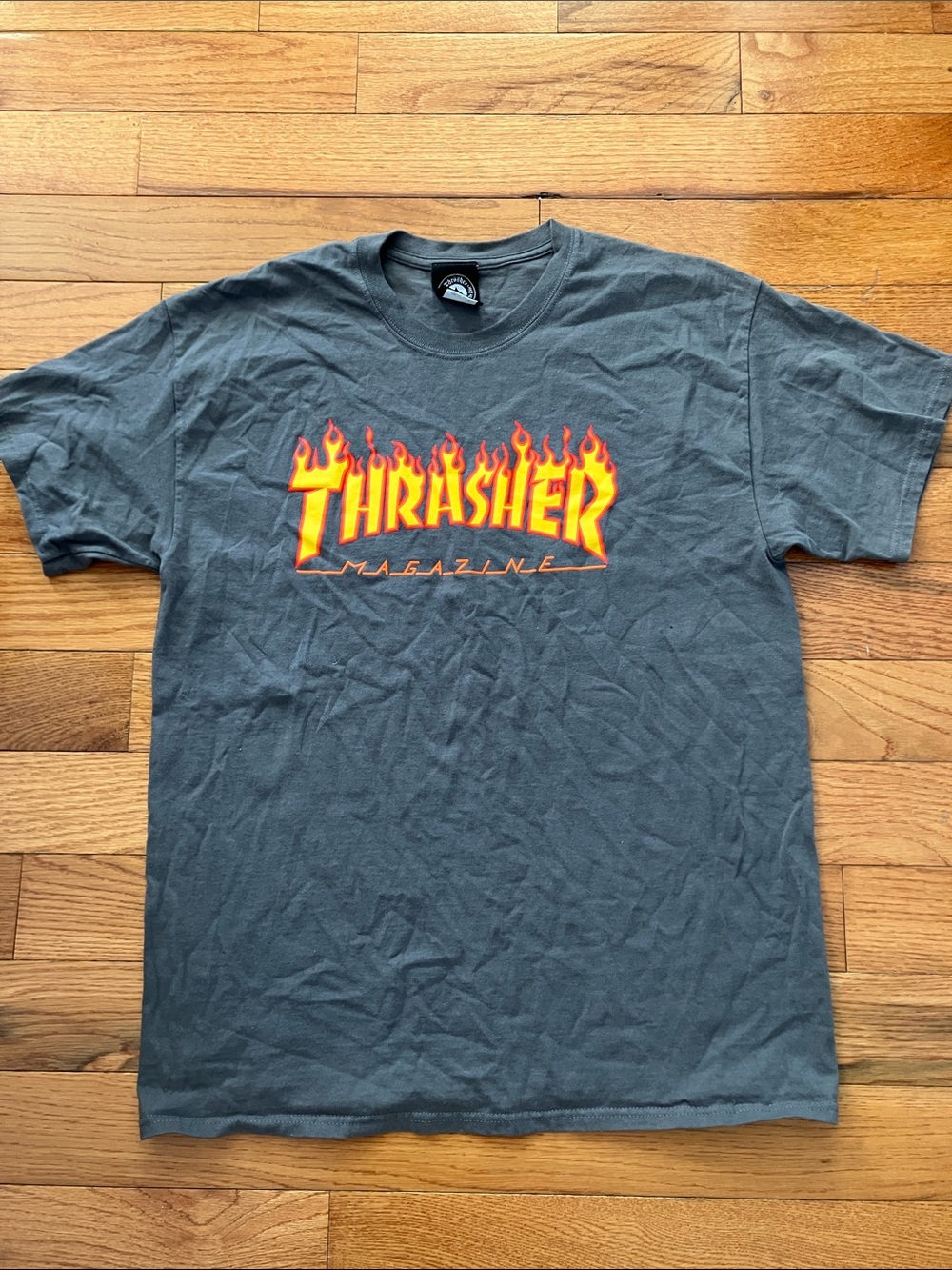 Thrasher Magazine Gray Short Sleeve Tee Shirt - Large
